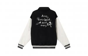 New Era Куртка унисекс, черный, с отворотом, средней кроя, другие