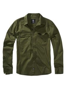 Фланелевые рубашки Brandit оливкового цвета