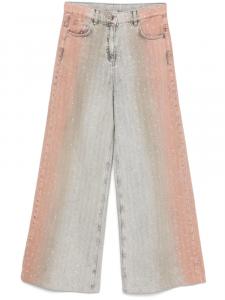 Джинсы Patrizia Pepe, украшенные стразами, серый