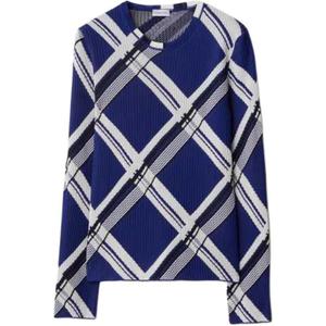Burberry Трикотажный свитер Women's Blue с круглым вырезом Moderate