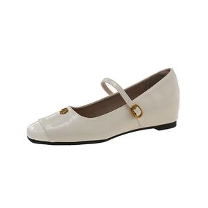Плоские туфли Мэри Джейн для женщин TAFN, бежевый