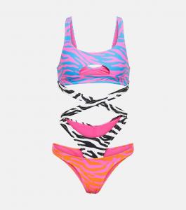 Купальник Theresa с анималистичным принтом REINA OLGA, разноцветный