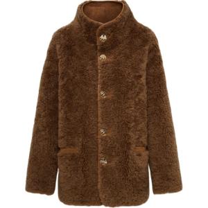 Пальто KARL LAGERFELD Party Date Premium Warmting Guaranteed FW25 с бархатистой текстурой, женское Karl Lagerfeld / Karl Lagerfeld Jeans, camel