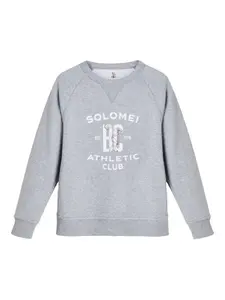 Толстовка из смесового хлопка Brunello Cucinelli Kids, серый