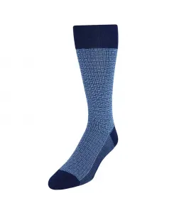 Мужские носки до середины икры Horatio Cross Hatch Design из мерсеризованного хлопка TRAFALGAR, синий