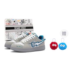 SESAME STREET Высокие устойчивые к истиранию легкие нескользящие низкие скейтерские кроссовки унисекс серебристо-серые с подвеской, цвет Silver Gray (Includes 1 Random Pendant)