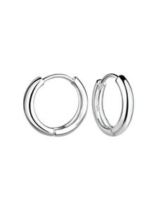 Alexander York Круглые серьги HUGGIES (18 мм) из серебра 925 пробы, комплект из двух серебряных элементов