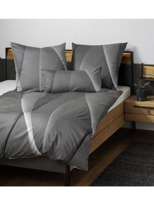 Постельное белье Janine Interlock Jersey Carmen S серо-коричневого цвета Janine, 155 x 220 + 80 x 80 см