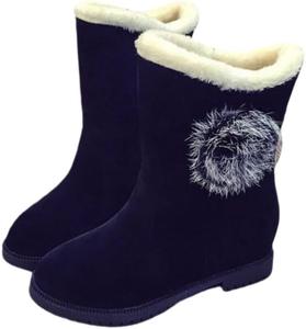 Модные женские зимние ботинки на толстой подошве - Большой размер. Плотные и теплые короткие ботинки. Удобная и приятная для кожи внутренняя отделка. Clolinde, Black