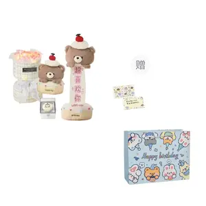 Креативный милый плюшевый мишка с сюрпризом выдвижная баннер утешительная плюшевая кукла плюшевая кукла высота 25см PANGPANGLONG, розовый