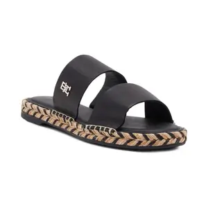 Кожаные тапочки Tommy Hilfiger, черный