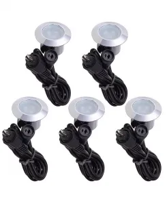 5 шт., садовые торговые центры, ландшафтные светодиодные светильники теплого белого цвета, низковольтные, водонепроницаемые Yescom, off-white