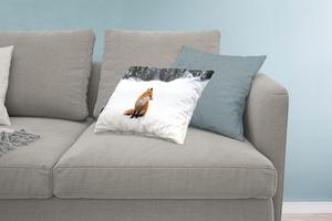 Декоративная подушка MuchoWow Диванная подушка Декоративная подушка для гостиной 60 x 40 см Лиса - Снег - Зима - Чехлы на подушки - Декоративные чехлы на подушки - Декоративные чехлы на подушки