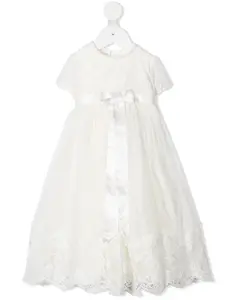 Платье А-силуэта с кружевом Dolce & Gabbana Kids, белый