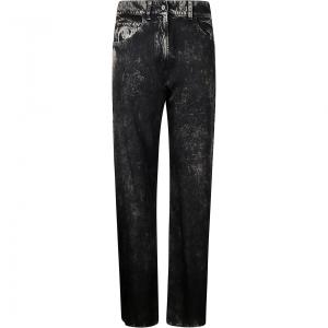 Прямые брюки с принтом Acne Studios, черный