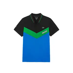 Футболка поло с коротким рукавом LACOSTE, черный зеленый синий
