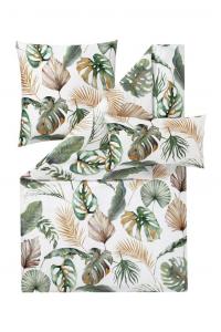 Сатиновое постельное белье Estella Mako Orlanda зеленый 155х220 см+80х80 см+40х80 см