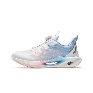 Кроссовки для бега Chasing Wind 7.0 с противоскользящей подошвой и износостойким отскоком, дышащие, низкие, детские Antakids, белый/розовый/синий