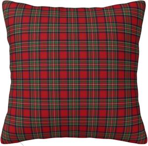 Paruiny Декоративная наволочка тартан с двусторонним дизайном White