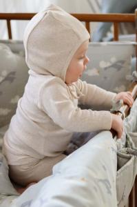 Хлопковая рубашка с длинными рукавами noenati 19817 That's mine, бежевый