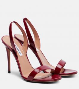 Кожаные сандалии So Nude 105 Aquazzura, Pomegranateeur