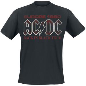Футболка AC/DC Back In Black Europe 1980, черный