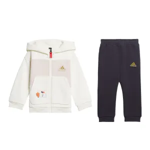 Детский комбинезон Adidas, комплект (Верх бело-зеленый/светло-лиловый розовый+Штаны темно-синие)