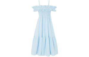 GANNI Женское синее платье без рукавов