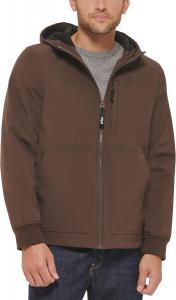 Мужская водонепроницаемая куртка-толстовка с капюшоном из мягкого материала Levi's для трейлраннинга, Dark Brown