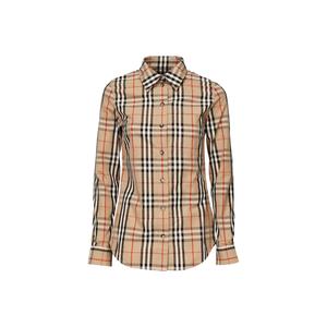 Рубашка с длинным рукавом в клетку Burberry, хаки