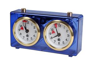 Часы пластиковые CLASSIC, маленькие, синие, прозрачные. Sunrise Chess & Games