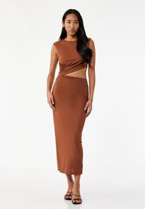 Платье Koton Maxi dress, Brown