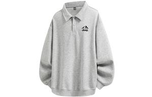 Свитшот Unisex Lapel Moderate Heavyweight Jeep, светло-серый