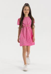 Повседневное платье SHORT SLEEVE CUT OUT MINOTI, фуксия