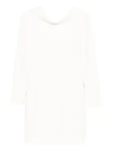 Платье-трапеция длины миди с длинными рукавами Roland Mouret, нейтральный