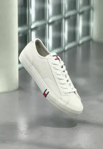Архивные кожаные кроссовки с полосками в виде флага Tommy Jeans, Ecru