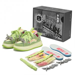 Антискользящие износостойкие низкие скейтерские кроссовки унисекс X·LUN, цвет арбуз