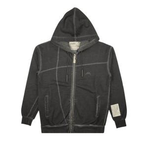 Худи A-Cold-Wall* Faded Zip Up Logo Hoodie Grey, серый