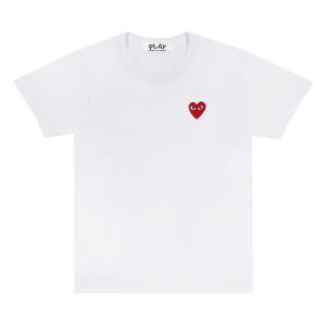 Футболка с логотипом Comme des Garçons PLAY Heart, цвет Белый