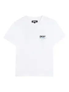 Футболка с принтом Dkny Kids, белый
