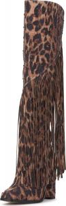 Женские ботильоны Jessica Simpson Asire с бахромой, Natural Leopard