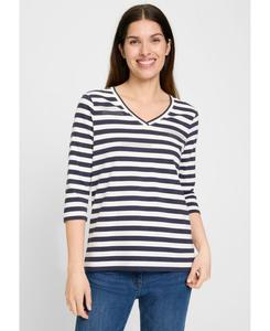 Женская футболка, украшенная стразами Olsen, Ink blue