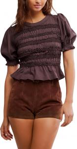 Топ Free People Maxey Knit Top, French Chocolate