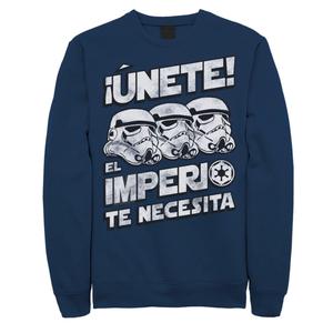 Мужской свитшот с выцветшим портретом «Звездные войны» Unete El Imperio Te Necesita Stormtrooper, Blue Licensed Character, синий