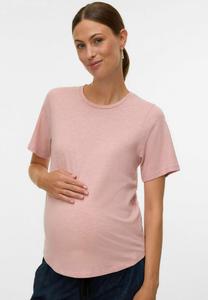 Футболка MAMALICIOUS Basic T-shirt, Rose Brown/Mottled Lilac