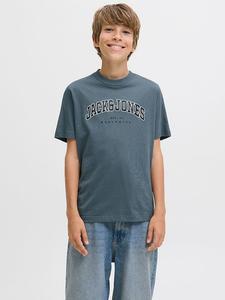 JACK & JONES Junior Футболка "Калеб" сине-серого цвета
