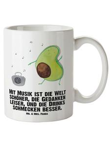 Кружка Танец авокадо большого размера с белой надписью Mr. & Mrs. Panda