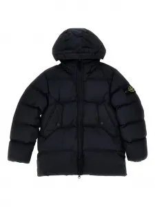 Стеганая куртка с капюшоном Stone Island Junior, синий