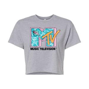 Детская укороченная футболка MTV в розовом цвете Licensed Character, серый