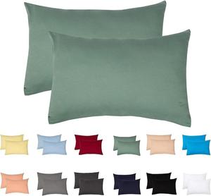 Комплект из 2 наволочек из трикотажа 40х60 см 100% хлопок светло-зеленый livessa